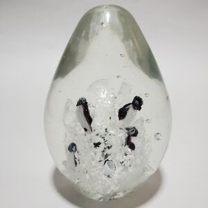 Glass Penguin Paperweight Decor Winter Snow Murano Style